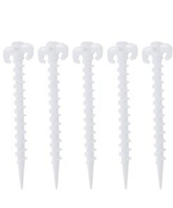 10 Pieces Luminous Camping Tent Screw Pegs (20cm Long)