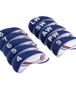 10 Pieces US Flag Neoprene Golf Club Protective Headcover Set