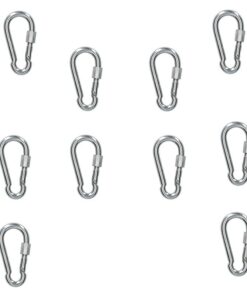 10 Set of 140mm Stainless Steel Carabiner Spring Hook