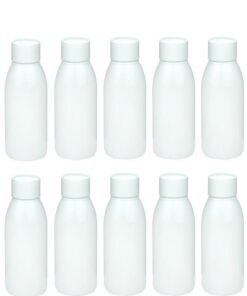10 x 200ml White Plastic Bottles