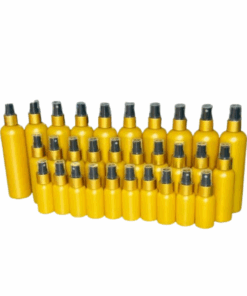 10 x 50ml ,100ml & 250ml HDPE Mist Spray Bottles Set - Gold