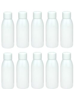 10 x 50ml White Plastic Bottles