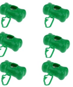 10 x Dog Poop Poo Plastic Bags Holder Set for Pet Walking - Green