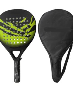 100% Carbon Light Weight Padel Racquet With Non Slip Grip & Case - Green