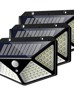 100 LED Motion Sensor Solar Power Security Waterproof Solar Light - 3 Pack