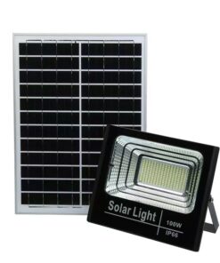 100 W Solar Flood Light With Panel and Remote Water Proof LED Bright