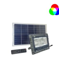 100w Afrisolar RGB Colour Changing LED Solar Flood Light