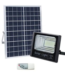 100W HOSELECT Solar-Powered Outdoor LED Spotlight with Remote Control