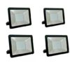 100W Slim Design LED Flood Light - Set of 4
