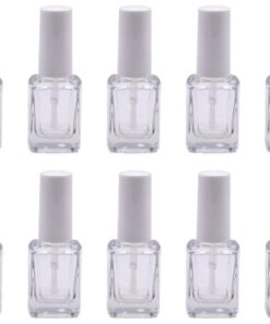 10ml Empty Clear Nail Polish Bottles 10 Pieces