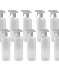 10x 1 Litre Clear Plastic Bottles with Trigger
