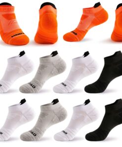 10x MANPAO Sports Socks Unisex Cotton - 2 Orange, 4 White, 2 Black 2Grey
