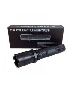 1101 Torch With Taser Strong Light Self Defence Flashlight-Black