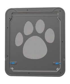 11.4-inches Pet Cat & Small Dog Magnetic Flap Lockable Screen Door - Black