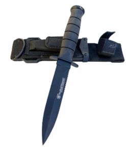 11''inch Blade black OPS toothpick commander hunting knife with sheath