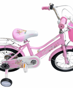 12 / 14 / 16 inch Bicycles for Girls Pink with Rabbit seat and side wheels - 4 years