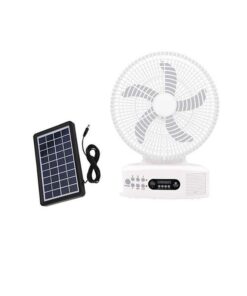 12 inch 5 Blades Rechargeable Solar Powered Fan Q - 312