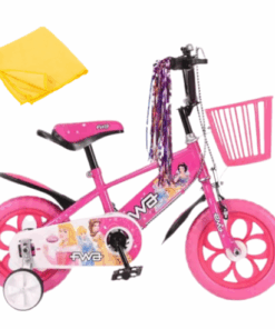 12-Inch Kids Bicycle and Cloth - Pink