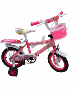 12-inch Kids Bicycle with Basket - Assembled - Pink
