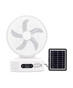 12 Inch Rechargeable Solar Powered 5 Blade Fan Q-312
