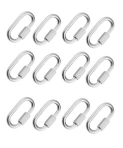 12 Piece 4Inch Stainless Steel Carabiner Chain Connector YD 71910