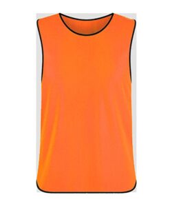 12 Piece Men's Soccer Sports Team Practice Pinnies Scrimmage Vests - Orange