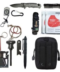 12-Piece Tactical Survival And Emergency Kit -SYF025 - Black