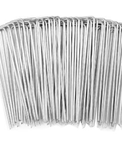 120-Pack Galvanized Landscape Staples Garden Stakes For Lawn Fence-15.2cm