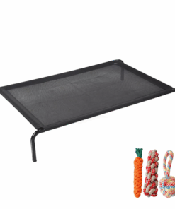 122x71x21cm Outdoor Cooling Elevated Dog Bed (Bear 200kg) with 3 Chew Toy