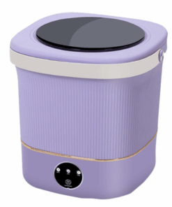 12L Portable Folding Bucket-like Washing Machine for Travel,Motorhome - Purple