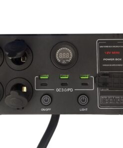 12V Mini Power Box with 6 x QC USB Ports, 4 x 12V Cig Sockets, 2 x Anderson