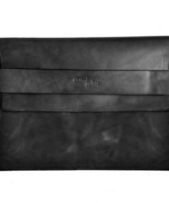 13" Genuine Leather Unlined Laptop Sleeve - Midnight