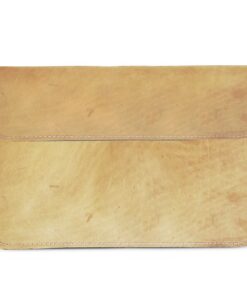 13 Inch Genuine Leather Laptop Sleeve - Square flap - Hazelnut