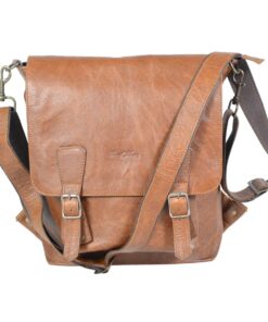 13 Inch Satchel Sling Messenger Backpack - Pecan