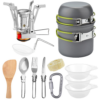 13 pcs Ultra-Light Portable Outdoor Camping Cookware Stove Cultery Set