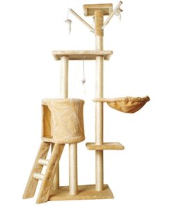 135cm Cat Tree Tower Cat Play House Cat Climbing Frame with Scratching Post
