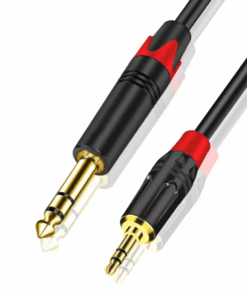 1/4 Inch To 3.5mm â Gold-Plated Stereo Aux/TRS Cable â 1M â Black