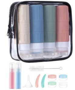 14 Pack Travel Bottles Set,Leak Proof Silicone Squeezable Container 2oz 3oz