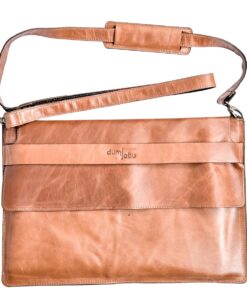 15" Genuine Leather Crossover Laptop Sleeve - Pecan