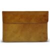 15 Inch Genuine Leather Laptop Sleeve - Square flap - Pecan