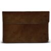15 Inch Genuine Leather Laptop Sleeve - Square flap - Saddle