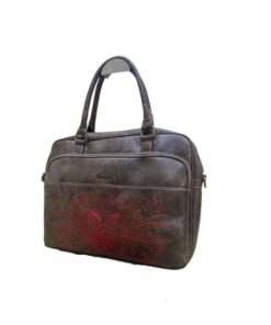 15- inch Heart Design Waterproof PU Leather Laptop bag CR91081-D48 - Brown