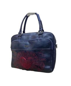 15- inch Heart Design Waterproof PU Leather Laptop bag CR91081-D48 - navy
