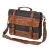 15 Inch Vintage Retro Waxed Canvas Laptop Bag YU-8806 - Dark
