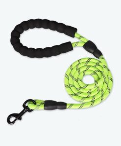 1.5 Meter Reflective Pet Rope Lead / Leash With Metal Clip Hook - Yellow