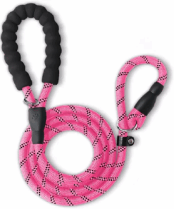 1.5 Meter Reflective Pet Rope Slip Lead / Leash - Pink