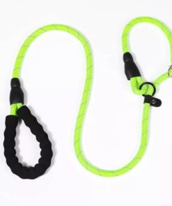 1.5 Meter Reflective Pet Rope Slip Lead / Leash - Yellow