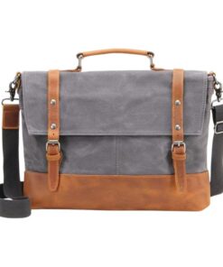 15" Multi Use Canvas Laptop Bag and Messenger Bag YU-2008-1 - Grey