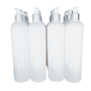 15 x 500ml White Tall HDPE Bottles With Silver and White Pump Spray