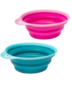 15CM Silicon Collapsible Feeding Bowls for Pets - Cat and Dog Bowl - 2 Pack